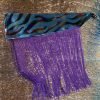 Party Sleeves Turqoise Zebra / Paars